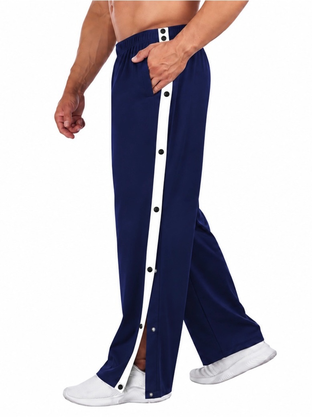 Deyeek Tear Away Snap Button Pants XXL NWT Navy Blue Post Surgery Basketball